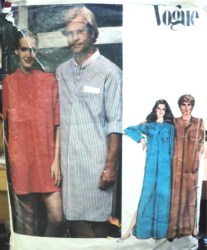 2619 VOGUE UNISEX LS NIGHTSHIRT LENGTHS PATTERN 6-18,MR SM-XL